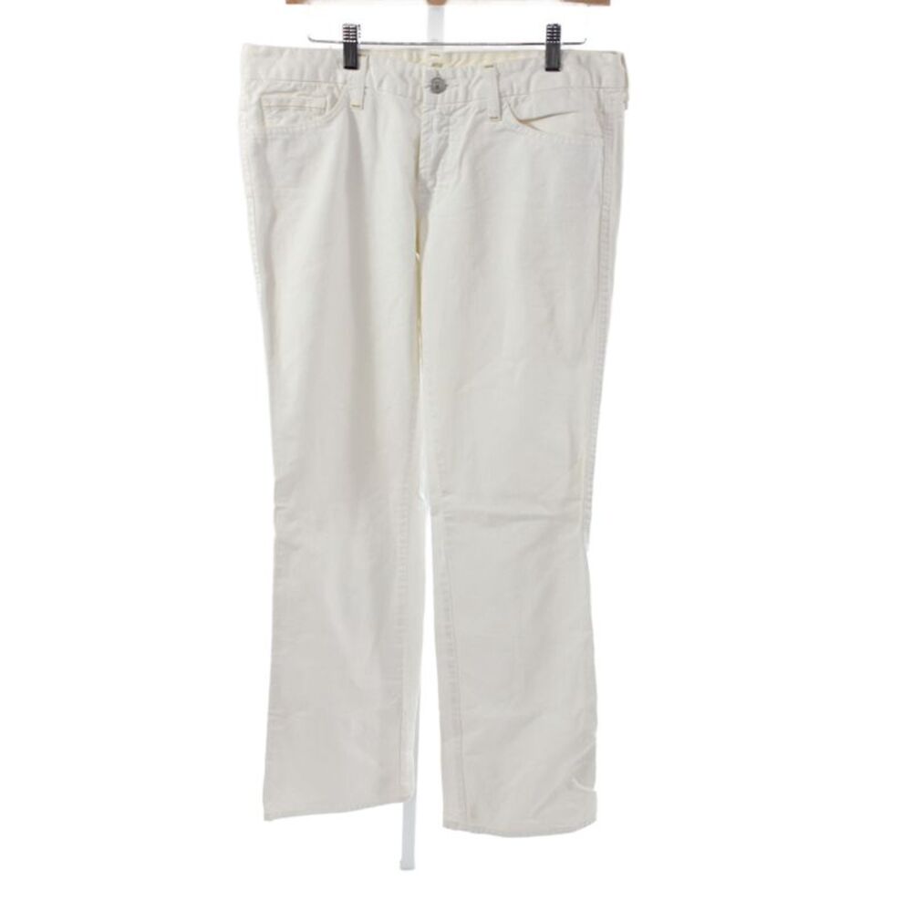 7 For All Mankind Womens Bootcut Jeans White High Rise Cotton Size 31
